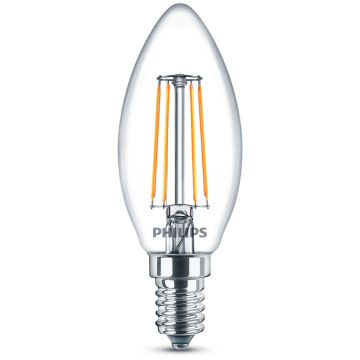 Glödlampa 6-pack LED E14 Kron 4W (40W) Klar 470lm Philips