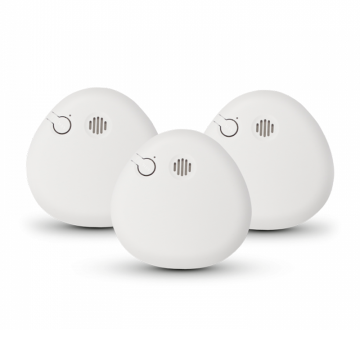 Pebble brandvarnare, inkl. batteri, 3-pack Housegard