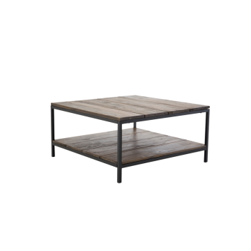 Soffbord Padang Kvadratiskt 80x80 cm Svart / Mörk Teak Venture Home