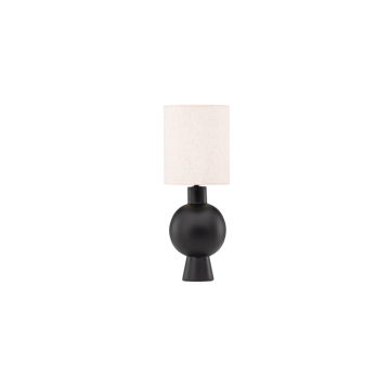 Bordslampa Mysterna Svart / Beige Tyg Venture Home