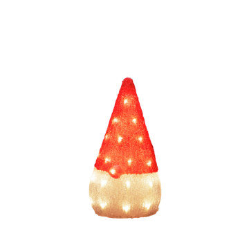 Ljusdekoration Ute Tomte akryl 37cm 32 Led Gnosjö Konstsmide