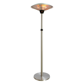 Terrassvärmare Golvmodell 2100W Silver 160-205 cm Rund HORTUS